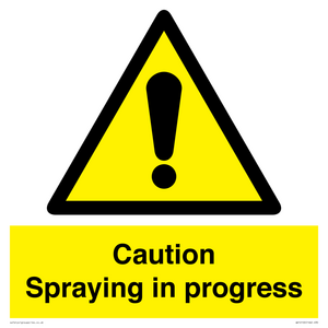 Caution Spraying in progress